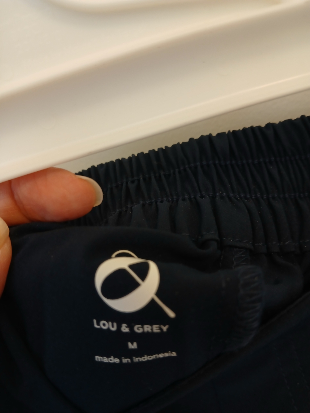 Lou & Grey Dark Navy Elastic Waist Pants